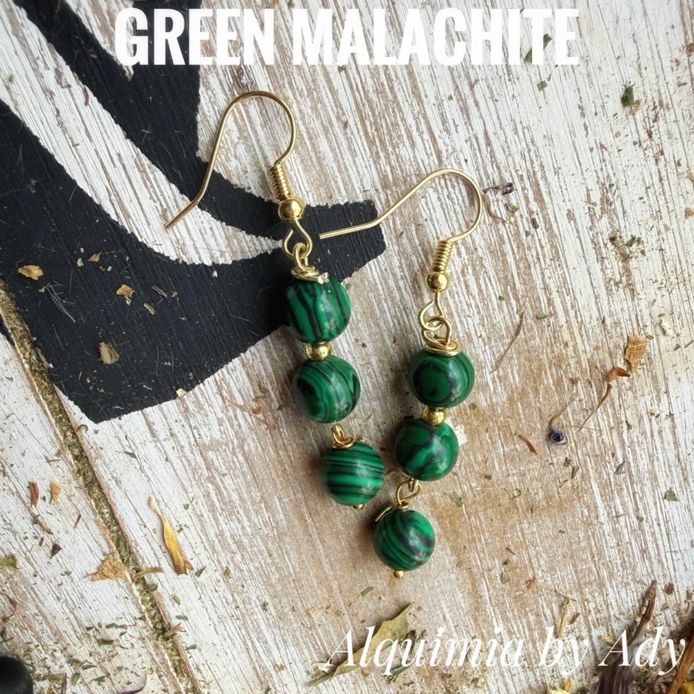 Alquimia Green Malachite Earrings